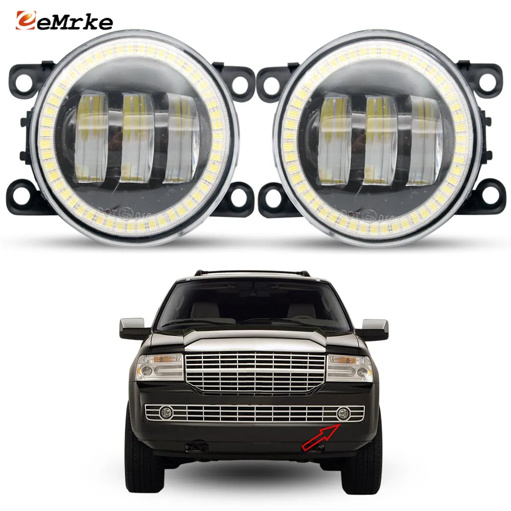 

OEM Style Front Fog Light Angel Eye Daytime Running Driving Lamp Car PTF 15W 40W For Lincoln Navigator 3 U326 2007-2014/ LS 2006