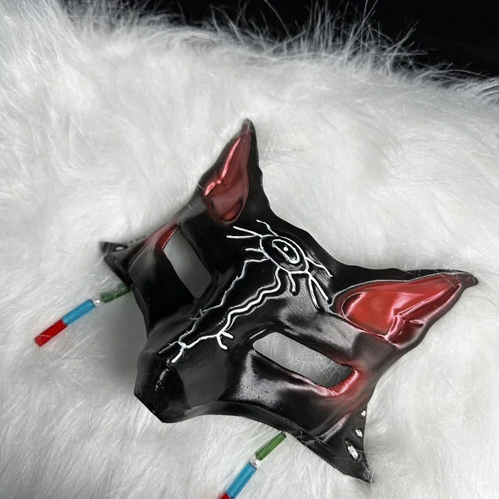 New Game Arknights Lappland the Decadenza Cosplay Mask Adult 3D Printed Fox Helmet Half Face Mask Carnival Halloween Party Prop