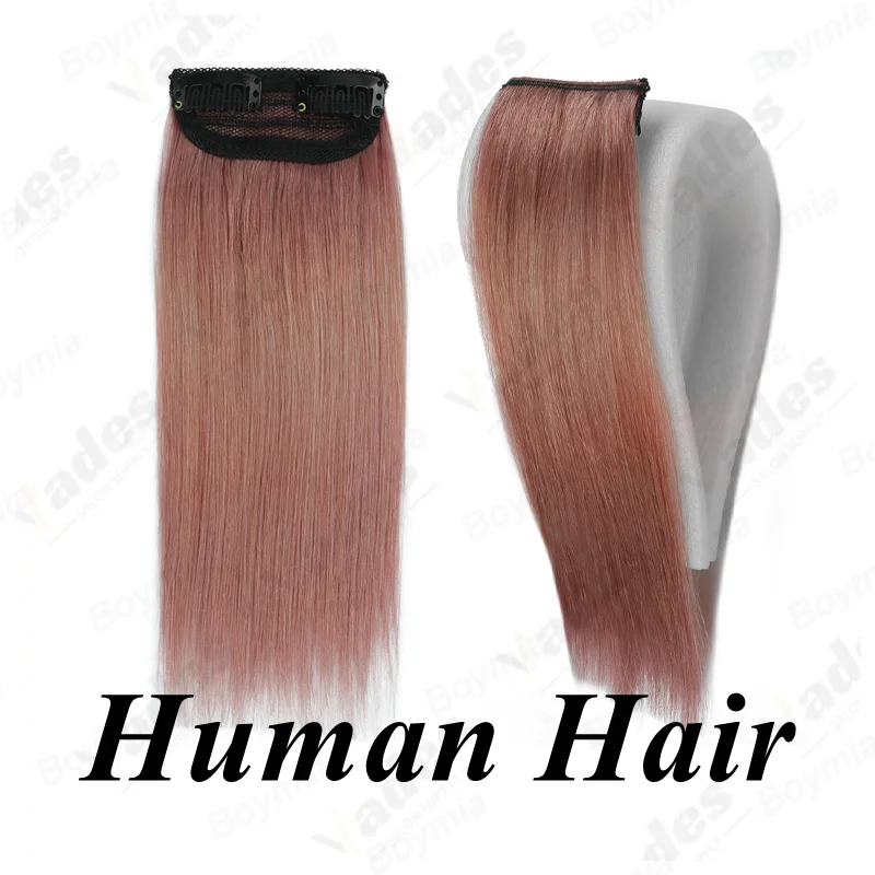 

Наращивание волос на заколке, человеческие волосы с 2 заколками, прямые волосы, термостойкие, ярко-розовые, красные, изюминки, наращивание волос своими руками для женщин