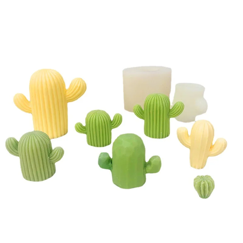 Cactus candela decorazione vendita calda candela fatta a mano sapone torta Mousse al cioccolato stampo in Silicone