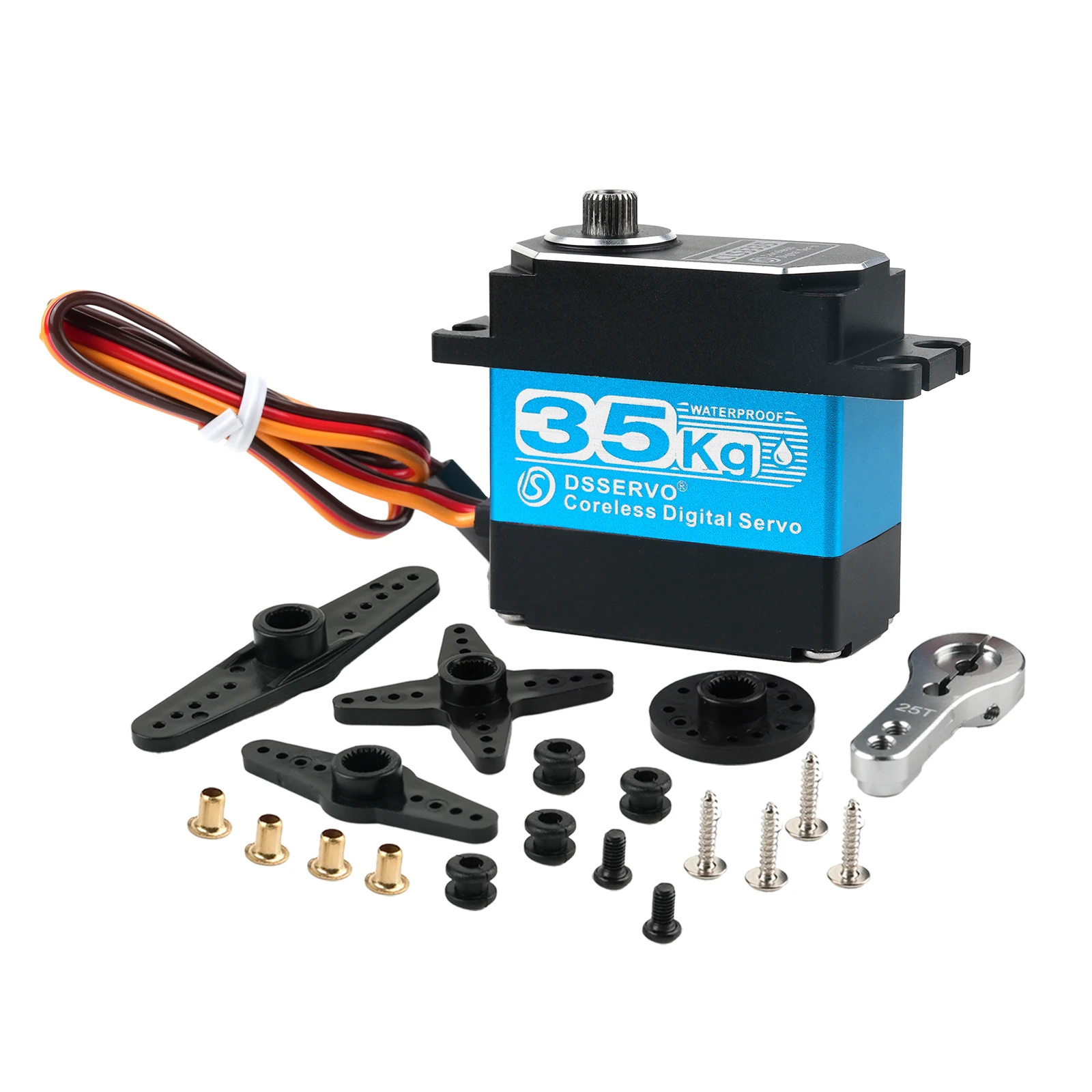 

35KG CLS3335 Digital Servo HV Coreless Motor Waterproof Full Metal Gear High Torque for 1/8 1/10 RC Crawler Car Robot Truck DIY