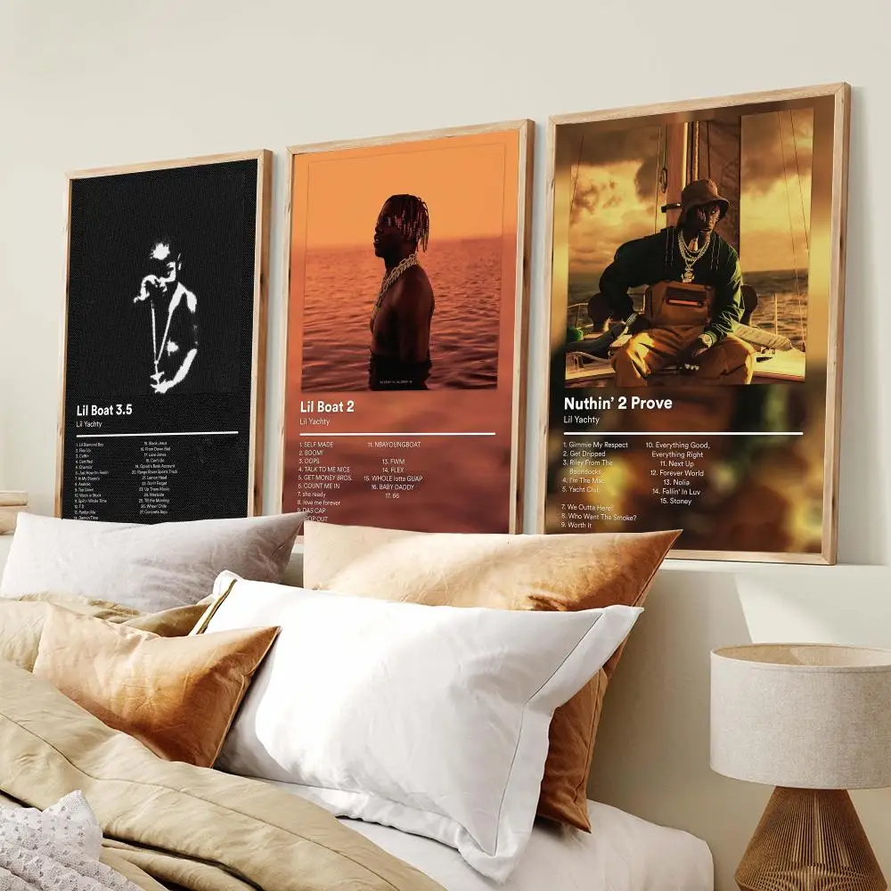 Rap Artist L-Lil Yachty Poster Minimalist Art Print Waterproof Poster for Home Office Bedroom Decor Aesthetic Gift