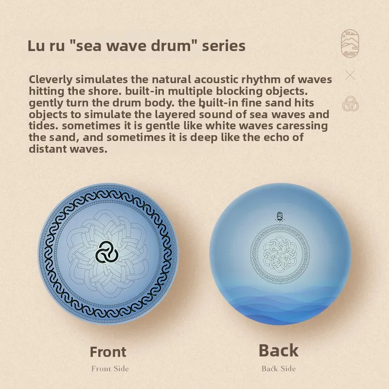 Mini Creek Drums Music Healing Meditation Natural Running Water Rain Stick Rain Disc Decompression Musical Instrument - view 3