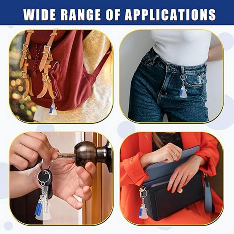 Key Chains Cheer Megaphone Key Chains With Tassel For DIY Crafting Project Graduation Gift 1 Set Blue