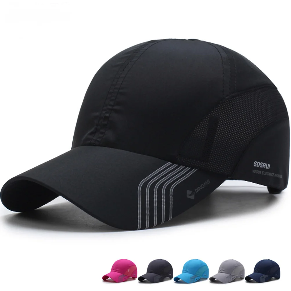 1pc Quick Dry Baseball Cap Lightweight Sun Protection For Running Golf Water Sports Unisex Summer Mesh Snapback Hat