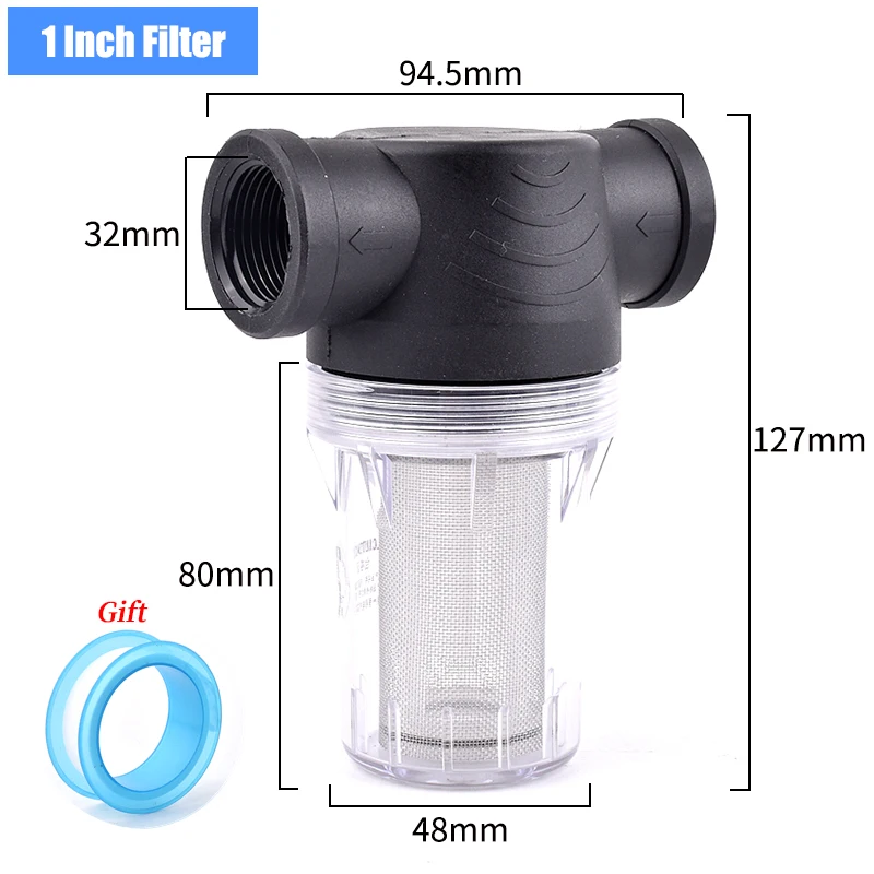 Garten Bewässerung Filter 1/2'' 3/4'' 1'' Bewässerung System Verunreinigung Vorfilter Wasserpumpe Filter PVC Haushalt Wasser Rohr Sieb