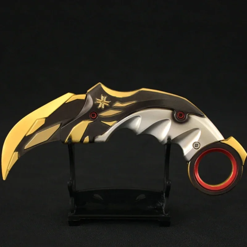 16cm Valorant Weapon Champions Karambit Claw Knife Game Weapon Statue Collection Uncut Metal Sword Accessory Christmas Gift Toy