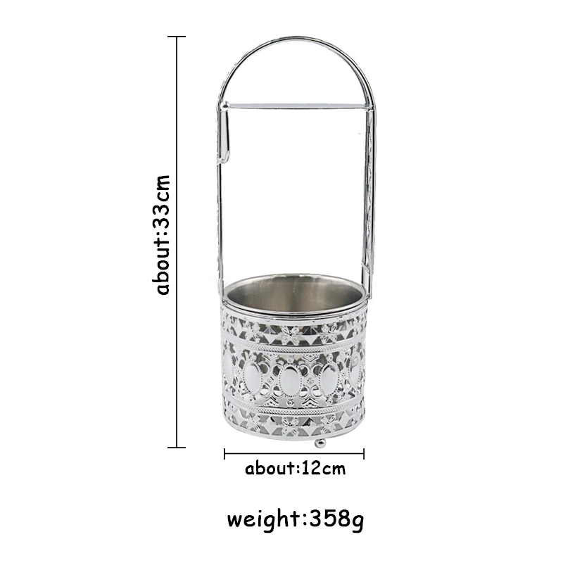 Silver Hookah Charcoal Holder Basket Stainless Steel Shisha Hookahs Shisha Carbon Basket for Hookah Chicha Narguile Accessories