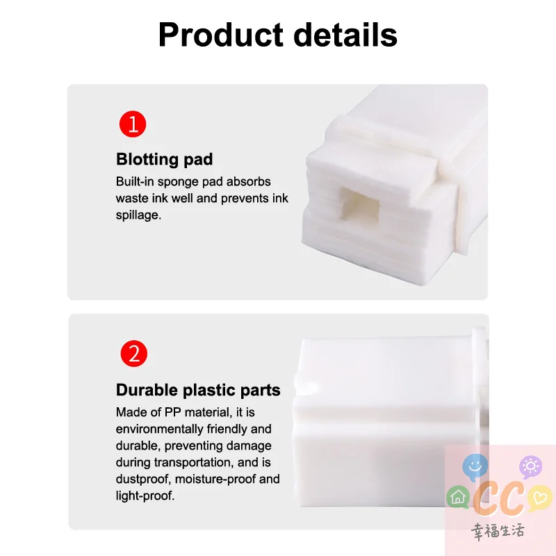 صندوق تجميع نفايات حبر الطابعة Epson L3210 L3160، إسفنجة صيانة مريحة.