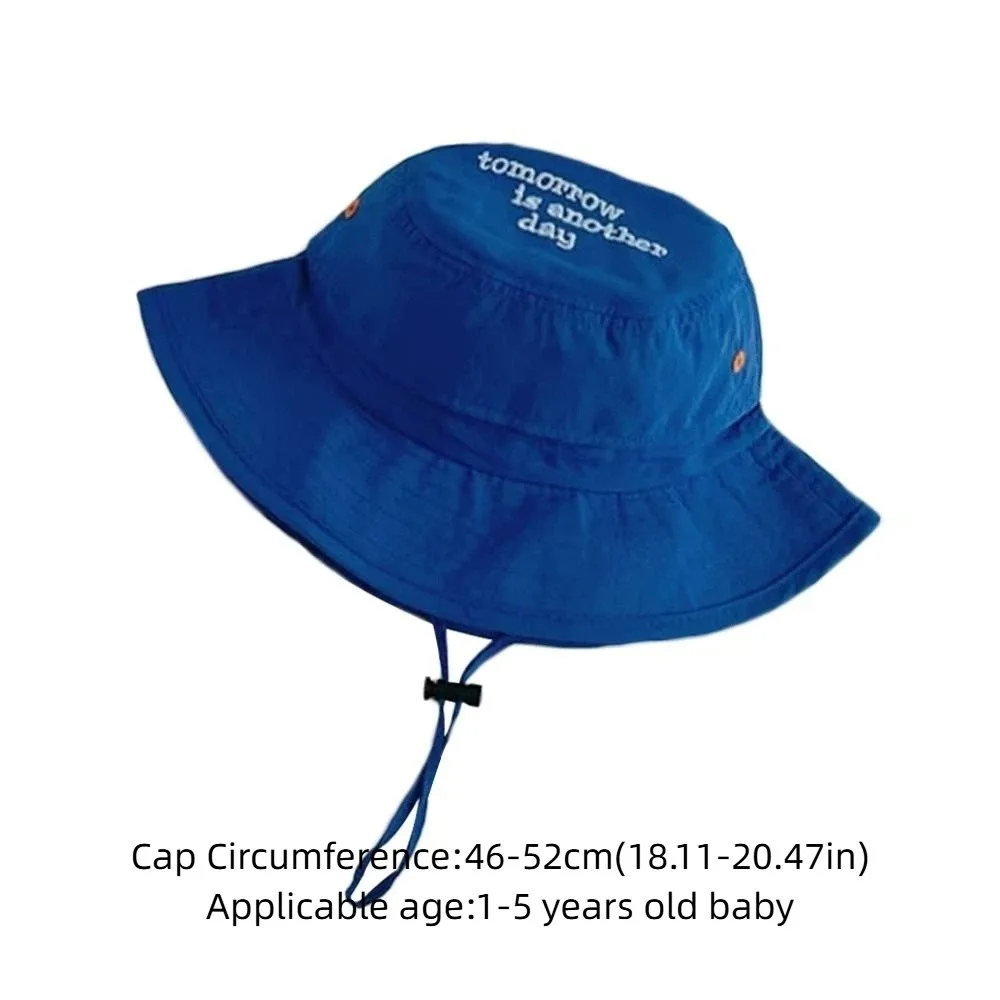 Outdoor Summer Children Bucket Hat UV Protection Solid Color Fisherman Hat Cute Breathable Sun Cap Toddler