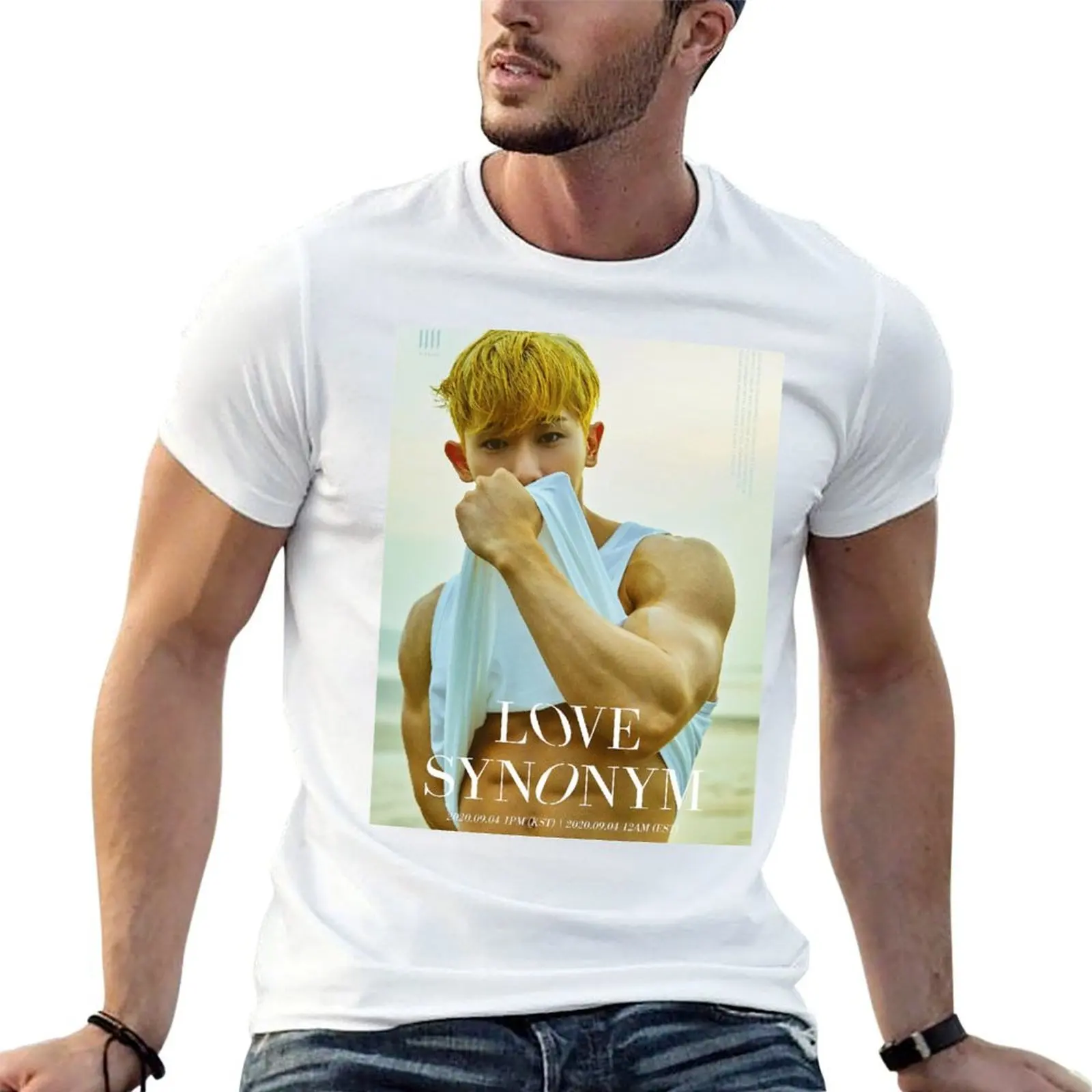 

WONHO OPEN MIND T-Shirt mens graphic t shirts man t shirts for men casual T-Shirt