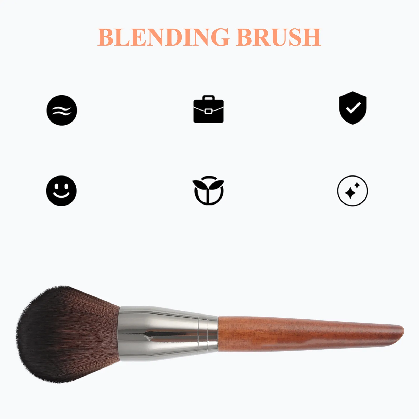 1 個のファンデーションブラシプロフェッショナル高密度フェイスブラシ自然研磨持ちやすい頑丈なハンドルメイクアップツール