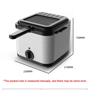 مقلاة هوائية كهربائية مع ترموستات قابل للتعديل ، فرن زيت ، هوت بوت ، شواية دجاج مقلي ، ماكينة قلي ، موقد تسخين ، 2.5 لتر أفضل 8 ماكينات لقلي البطاطس - No2