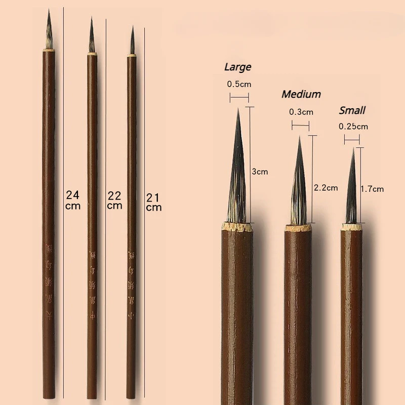 Mouse Whisker Hair Chinese Painting Brush Students Drawing Watercolour Brush Painting Brush Flowers and Leaves Tendon Pen