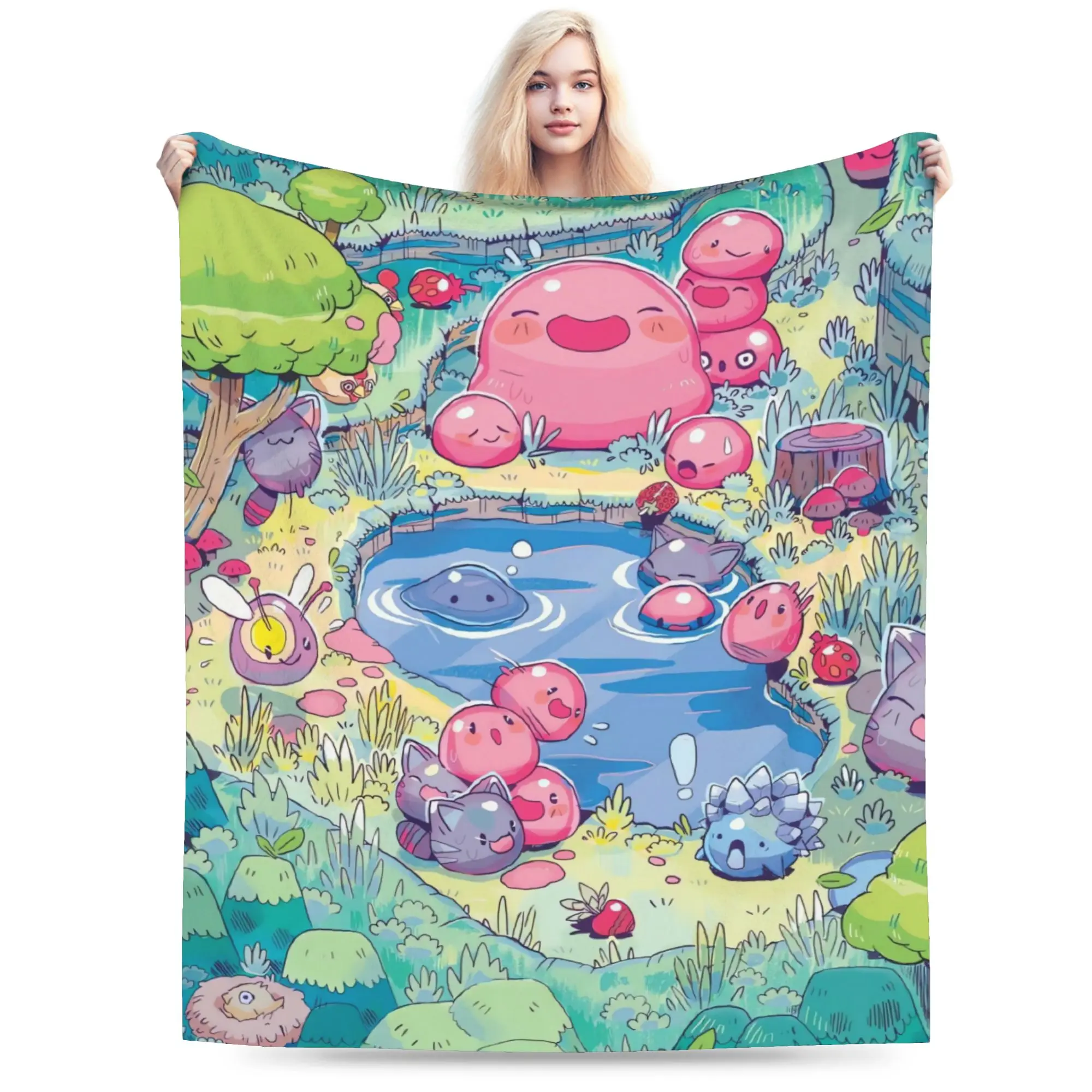 Map Water Slime Rancher Blanket Quality Warm  Throw Blanket Winter Boy Girl Home Decor Funny Bedspread