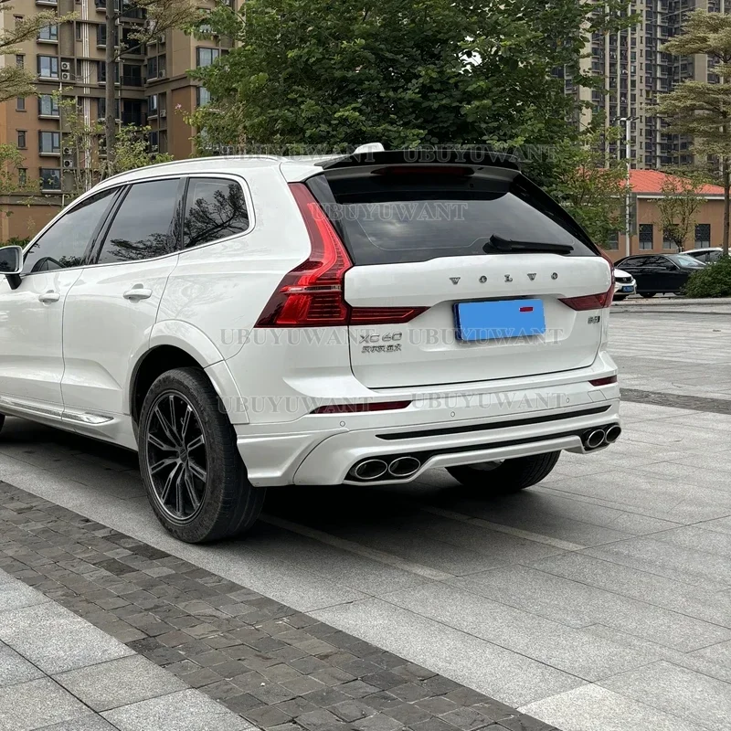 For Volvo NEW XC60 ABS REAR BUMPER TRUNK LIP SPOILER DIFFUSER With Exhaust Tips For XC60 2018-2025 view 5