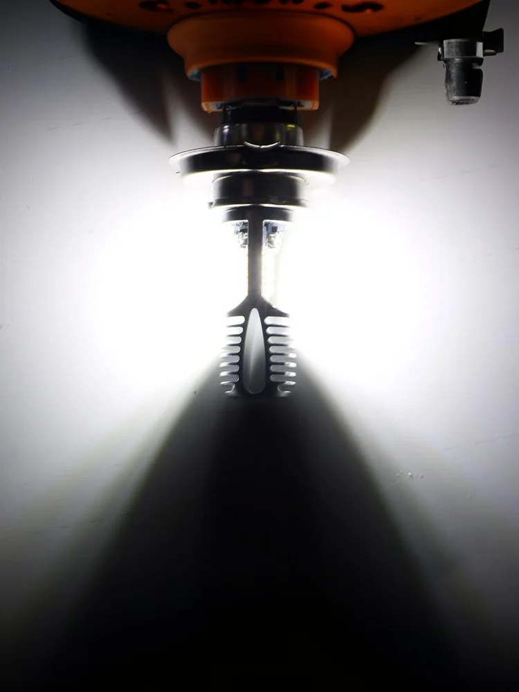 Phare Plug and Play H4 BA20D P15D pour motos, 24MSD LED 3030, double couleur blanc jaune, idéal pour les vélos VTT ou cyclomoteurs