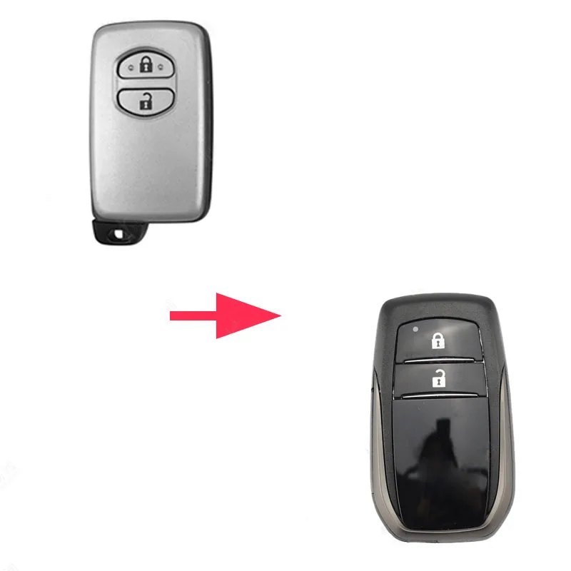 Modified Smart Remote Key Shell for Toyota Camry Prado Land Cruiser  (Board 5290)  With Emergency Key Blade