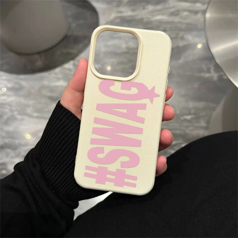 Creative SWAG Letter Pattern Soft Phone Case For Samsung A16 A06 A26 A36 A56 A35 A55 A15 A17 A07 A54 A34 S26 S25 S24 S23Ultra