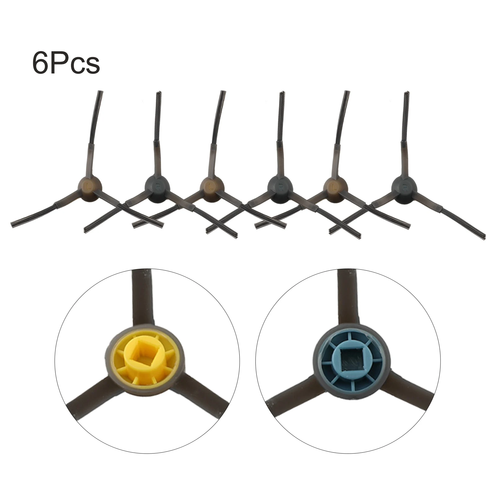 

Набор из 6 боковых щеток для пылесоса, гигиеничные, долговечные, из высококачественных материалов, для уборки углов, легко устанавливаются.