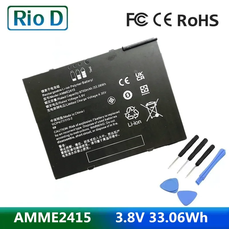 

Новый аккумулятор для ноутбука AMME2415 для Zebra ET50,ET55,1ICP4/77/110-2 3,8 В 33,06 Втч