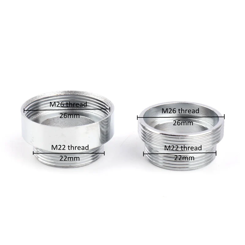 스테인리스 스틸 M22 ~ M26 스레드 커넥터, 수도꼭지 조인트, 수도꼭지 어댑터, 정수기 액세서리, 정원 관개 부품, 2 개