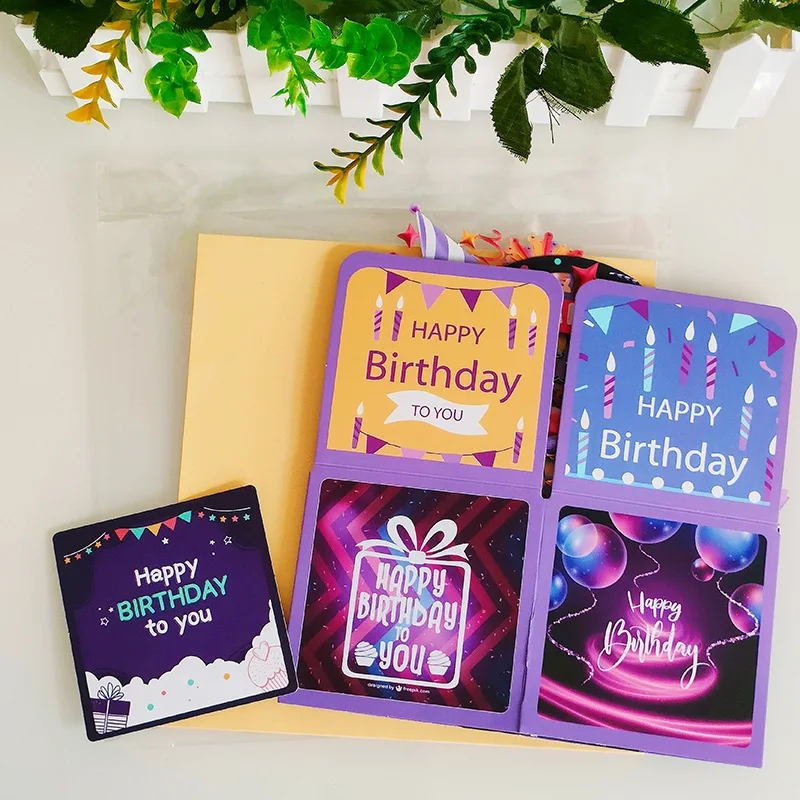 3D Pop Up Happy Birthday Grußkarte Geschenk Grußkarten zum Geburtstag mit Umschlag Segen Postkarte Partygeschenke – Detail 5