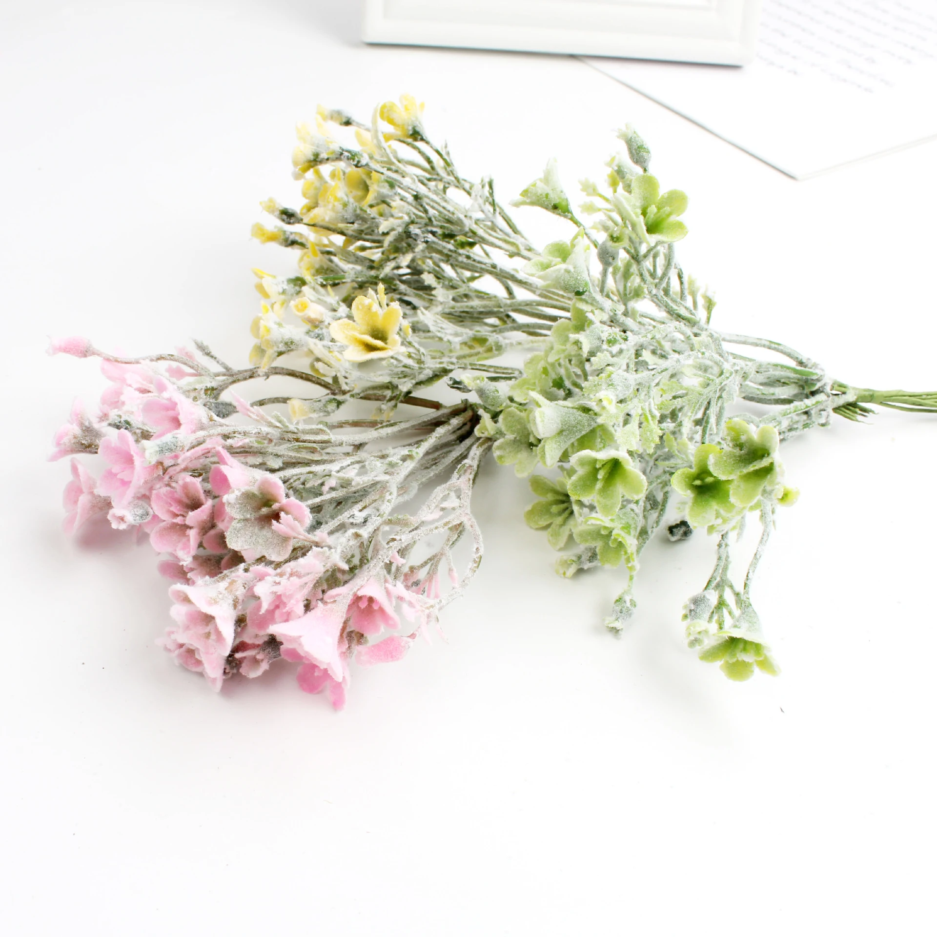 DIY simulation leaf accessories artificial succulent green plant Christmas rattan circle home flower arrangement decoration