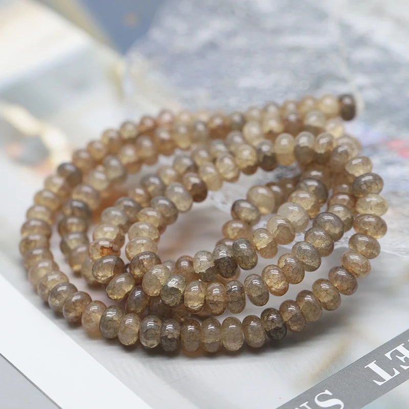 5x8mm 50pcs/bag Mixed Color Glass Bead Wheel Flat Round Loose Beads for Jwelry Making DIY Accessories Handmade image 3