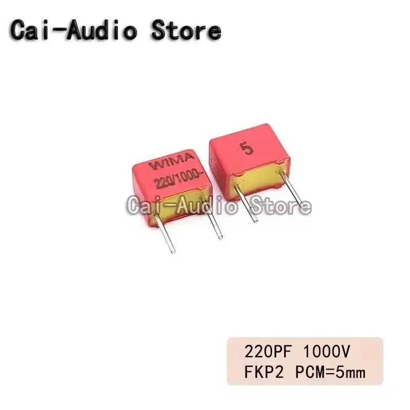 5PCS/10PCS/20PCS/Lot Brand NEW Germany WIMA FKP2 1000V 220PF 1000V221 0.22nf Film Capacitor 1000v220pf 221 Pitch5mm FKP2O102201D