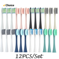 12PCS Vacuum Sealed Packed Replacement Brush Heads for Oclean X PRO/ Z1/ F1/ One/ Air 2 /SE Soft DuPont Deep Cleaning Nozzles