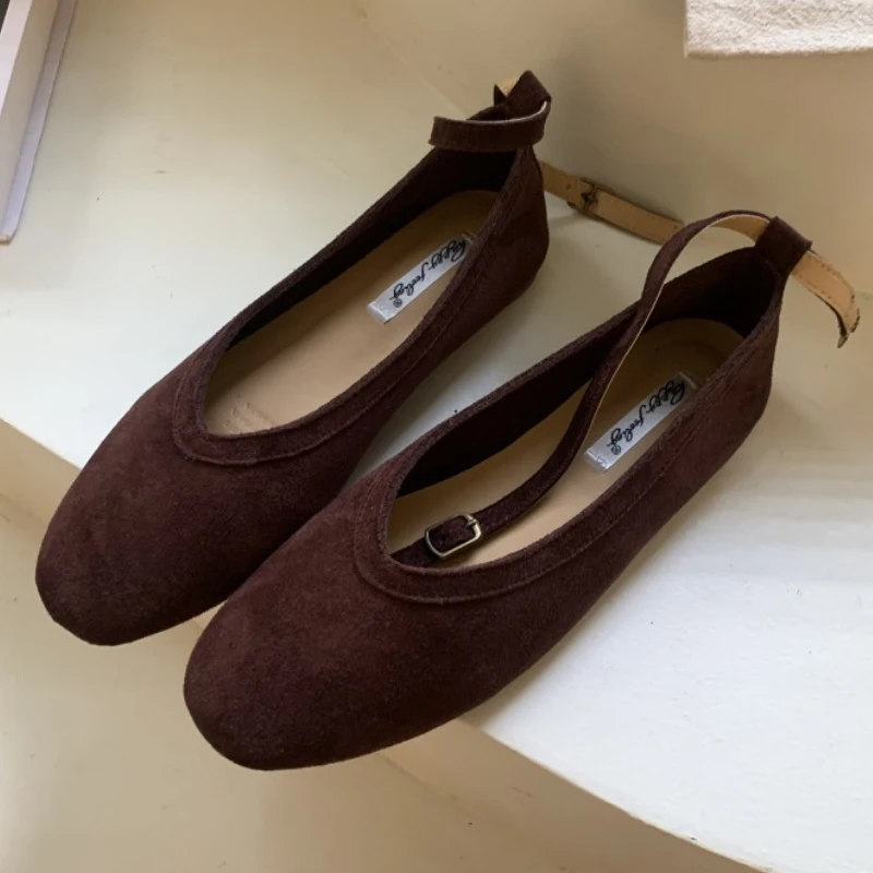 موضة رباط الكاحل مشبك شقة ماري جين أحذية النساء الراحة الضحلة لينة وحيد أحذية مصممين عالية الجودة فو الجلد المدبوغ المتسكعون