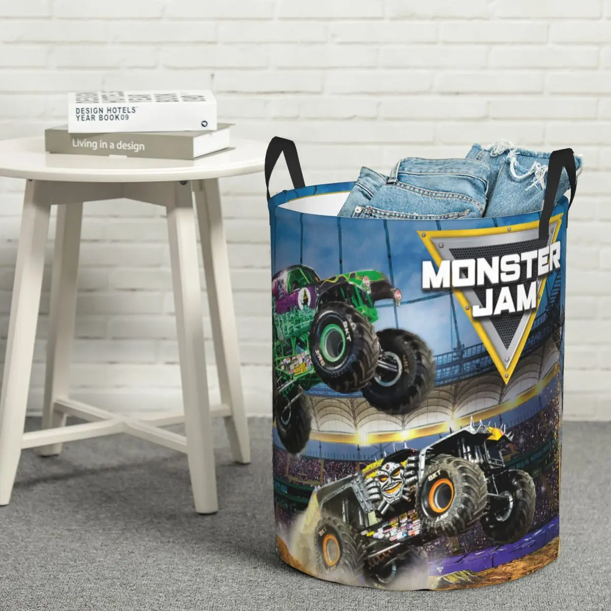 Colector de lavandería clásico Monster Jam, cesta de lavandería plegable, organizador para el hogar, cesta de lavado para bebé, organizador para el hogar