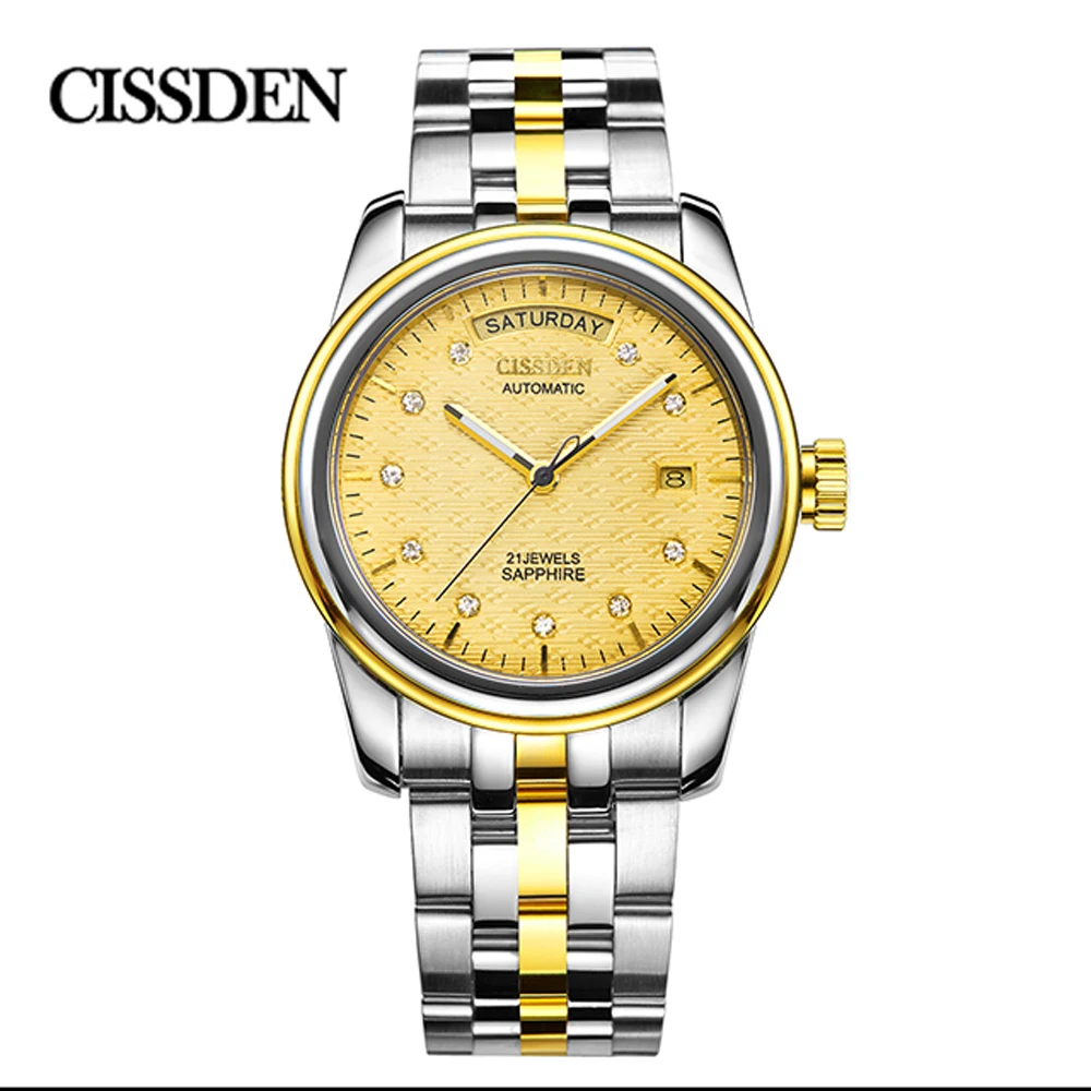 

CISSDEN 2023 Men's Watches Top Luxury Mechanical Automatic Watch For Men Sapphire Glass Stainless Steel Sport Clock Reloj Hombre