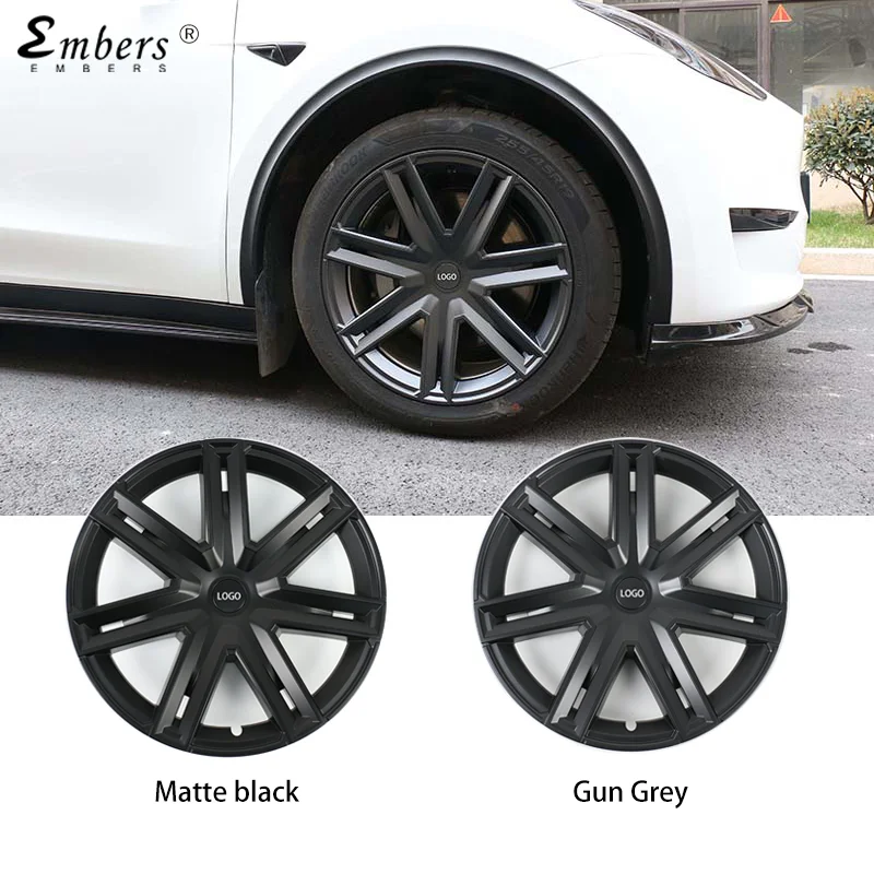 Embers For Tesla Model Y Thunder Wheel Cap 19 inch Wheel Protection Hub Cap Exterior Car Accessories