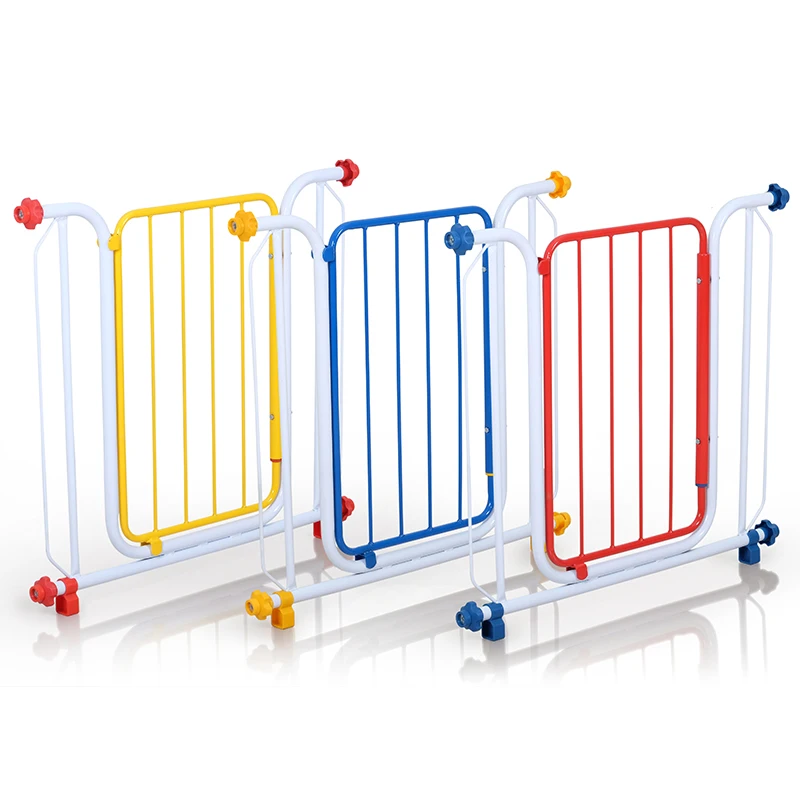 

MY DEAR Deluxe Baby Safety Gate Superior Quality Steel Metal Iron Material Stairs Hallway Doorways Open Spaces Baby Gates