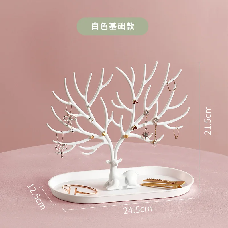 Geweih Schmuck Display Stand Tablett Baum Lagerung Racks Ohrringe Halsketten Ringe Schmuck Boxen Fall Desktop-Organizer Make-Up Dekor