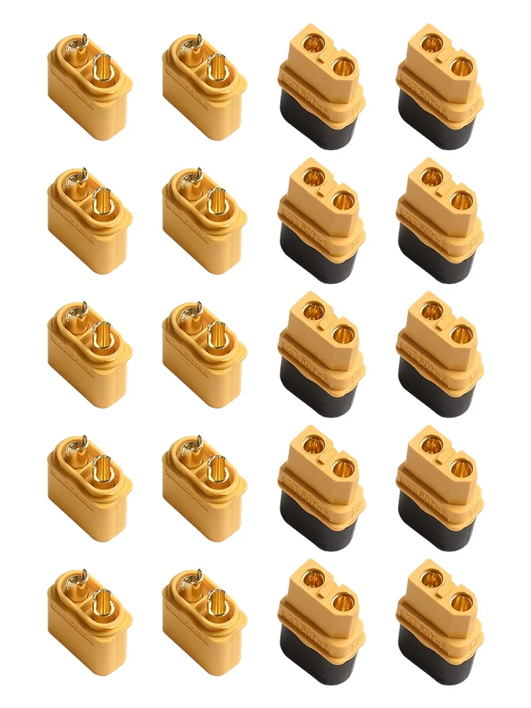 Gold Plated Power Connectors Battery High Amp Capacity Yellow RC Battery Connectors Reliable Electrical Connection