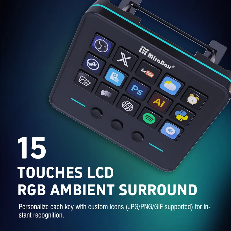 Hot M18 V3 International Console Visual Customization Keyboard Visual Keyboard/Dock Desktop Office Macro Control Keyboard Gifts