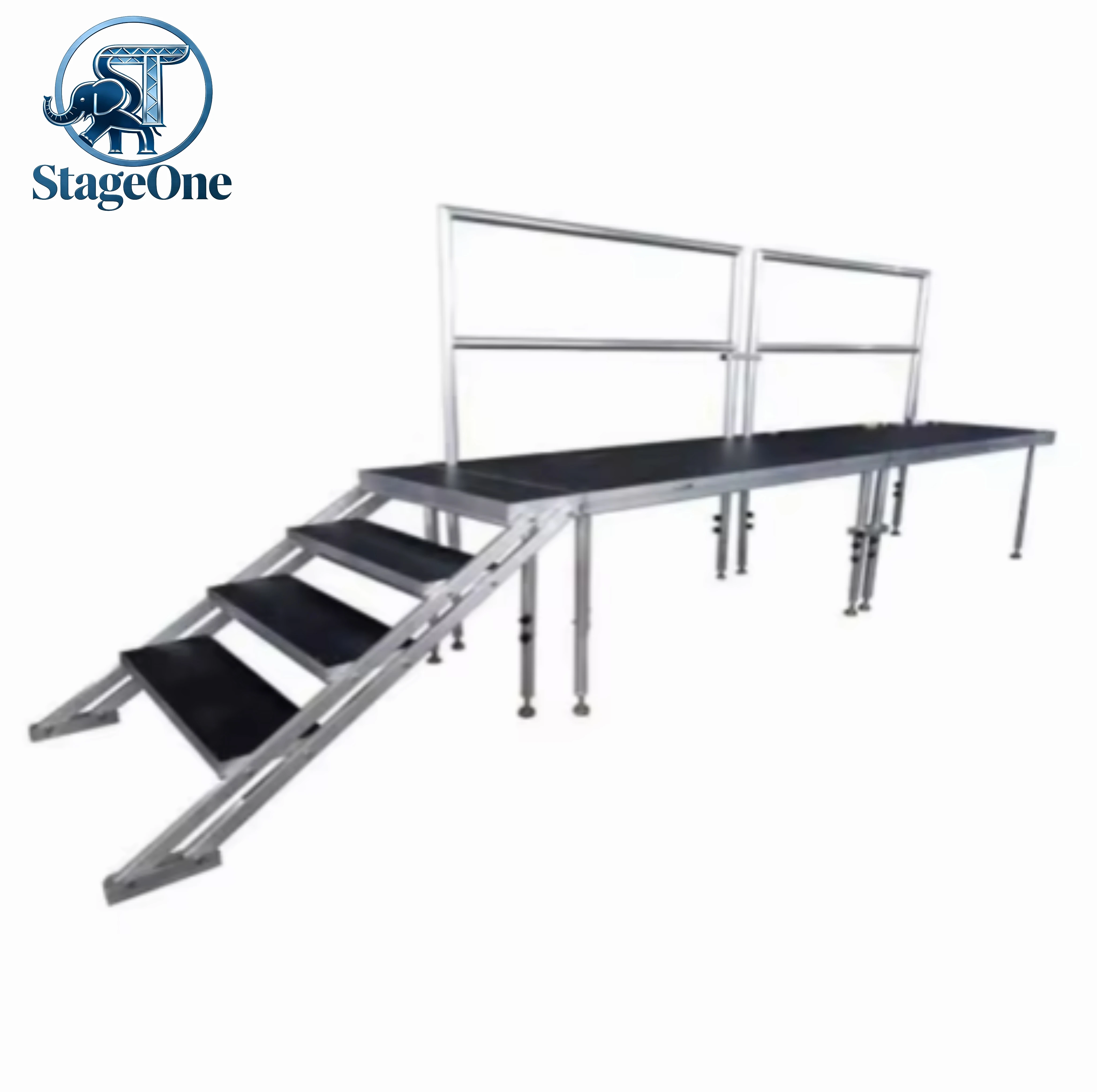 quick assembly and effortless mobility Portable Aluminum Stage Platform with adjustable height leg suit different event needs