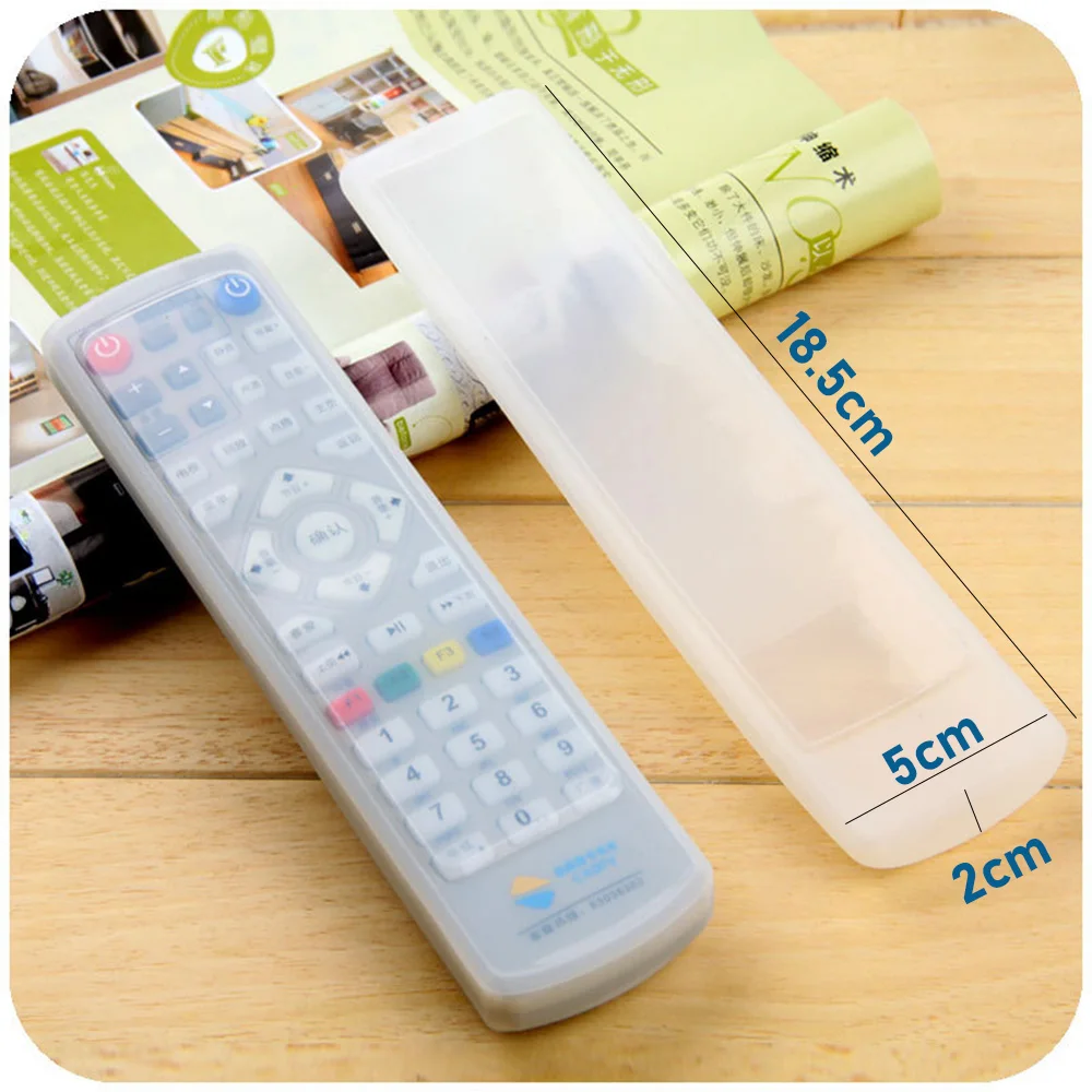 1PC S/L Transparent Remote Control Silicone Protective Cover Home Stretchable Dust-Proof And Waterproof Remote Control Cover