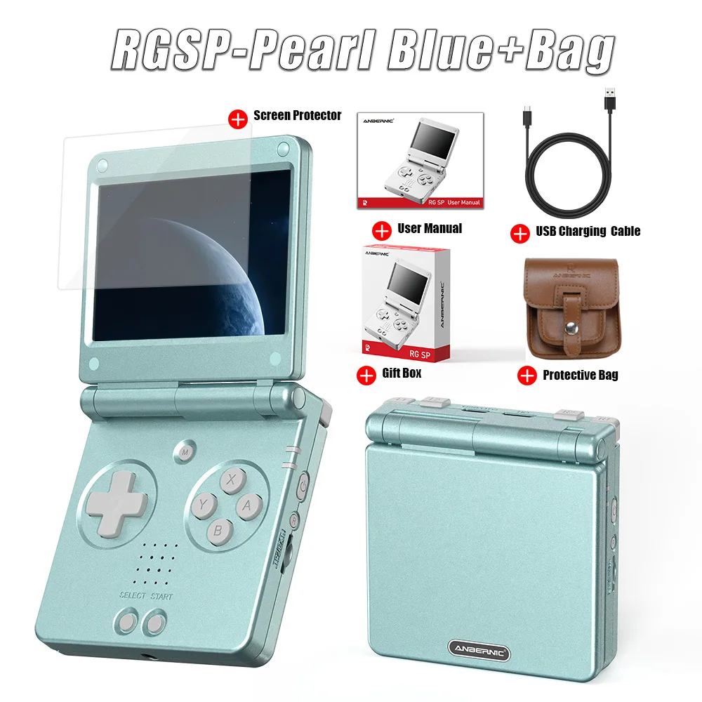 Anbernic RGSP 3.4'' IPS Screen Flip Handheld Console Linux System HDMI-compatible TV Output Clamshell Game Player 3300 mAh RG SP image 3