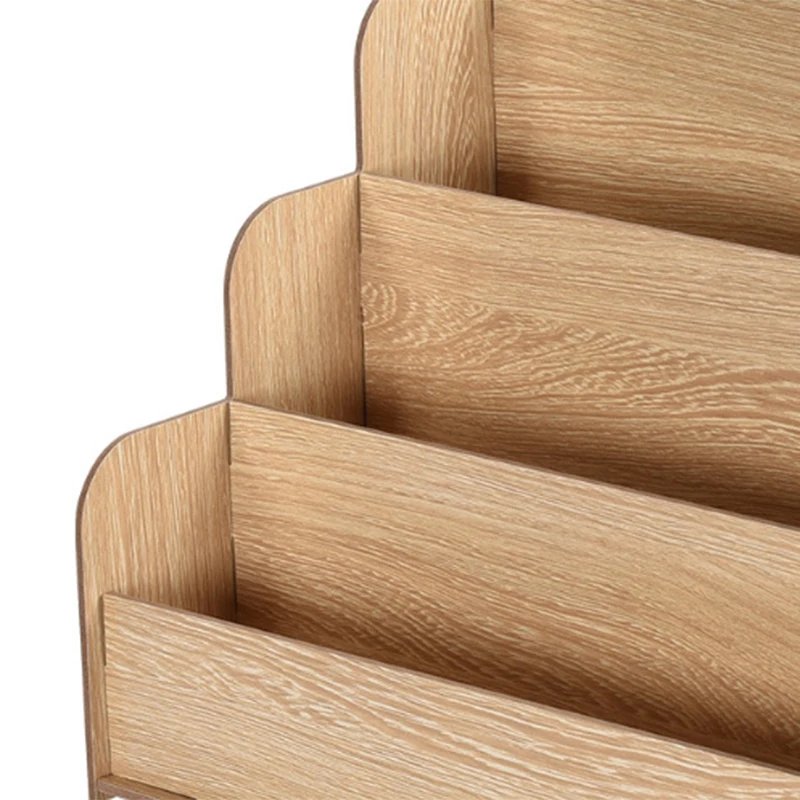 Diy Desktop A4 Holz Datei Rack Multifunktionale Kreative Finishing Büro Lagerung Box Informationen Rack Büro Lagerung Rack