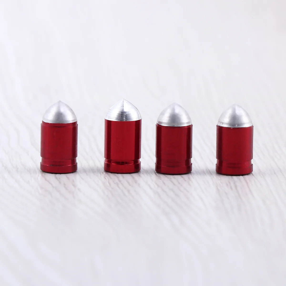 

4Pcs Aluminum Alloy Bike Tire Valve Caps French Style Bright Color Air Leak Proof Stem Covers for Mountain Bikes
