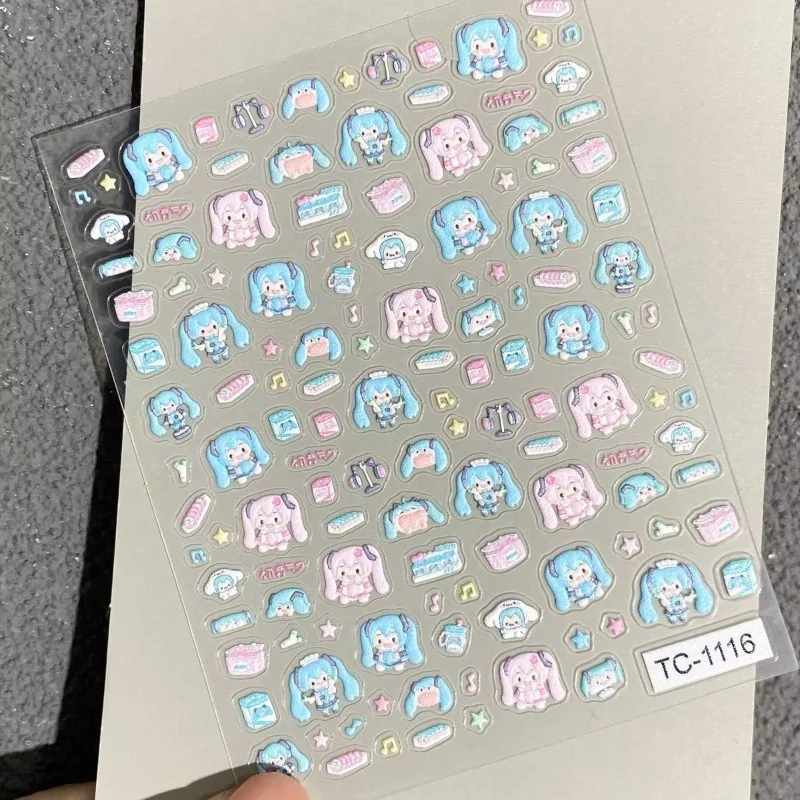 Hatsune Miku Anime Puffy Stickers 2 Sheets Kawaii 3D Foam Stickers For Journal Scrapbook Laptop Decor Gift For Anime Fans view 5