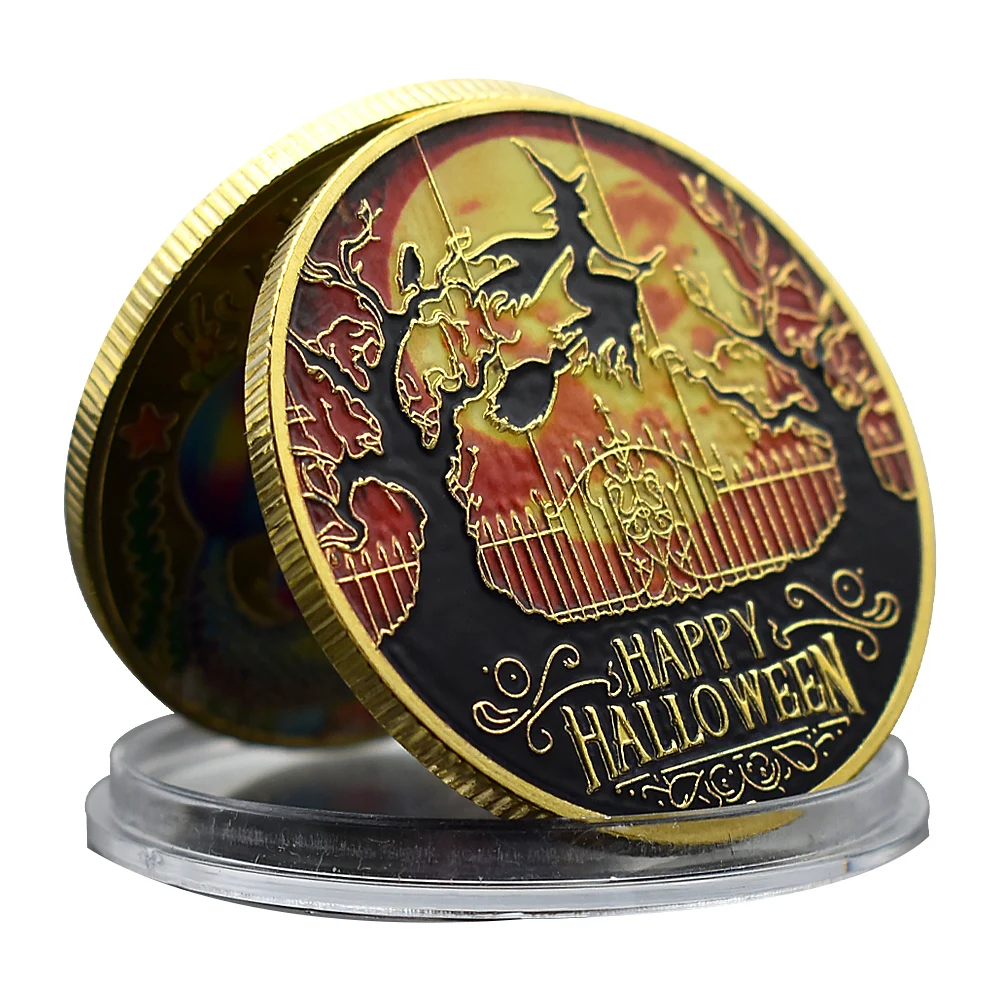 

Happy Halloween Commemorative Coins, Metal Carvings, Pumpkin Crafts, Medals, Collectibles, Gifts