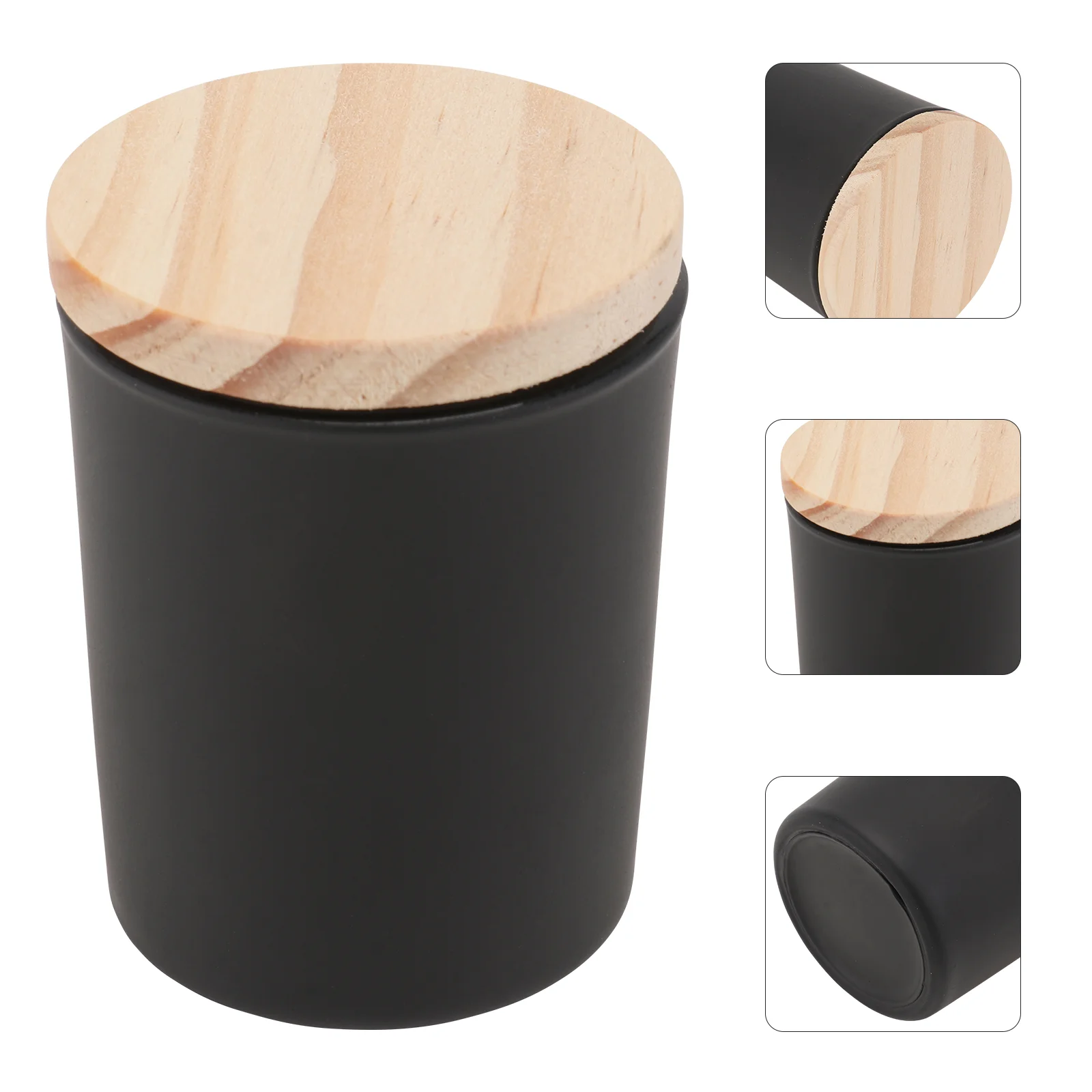 

2 PCS Cup Glass Wood Material Lasting Aromatherapy Scented Tin Simple Design Party Decoration Romantic