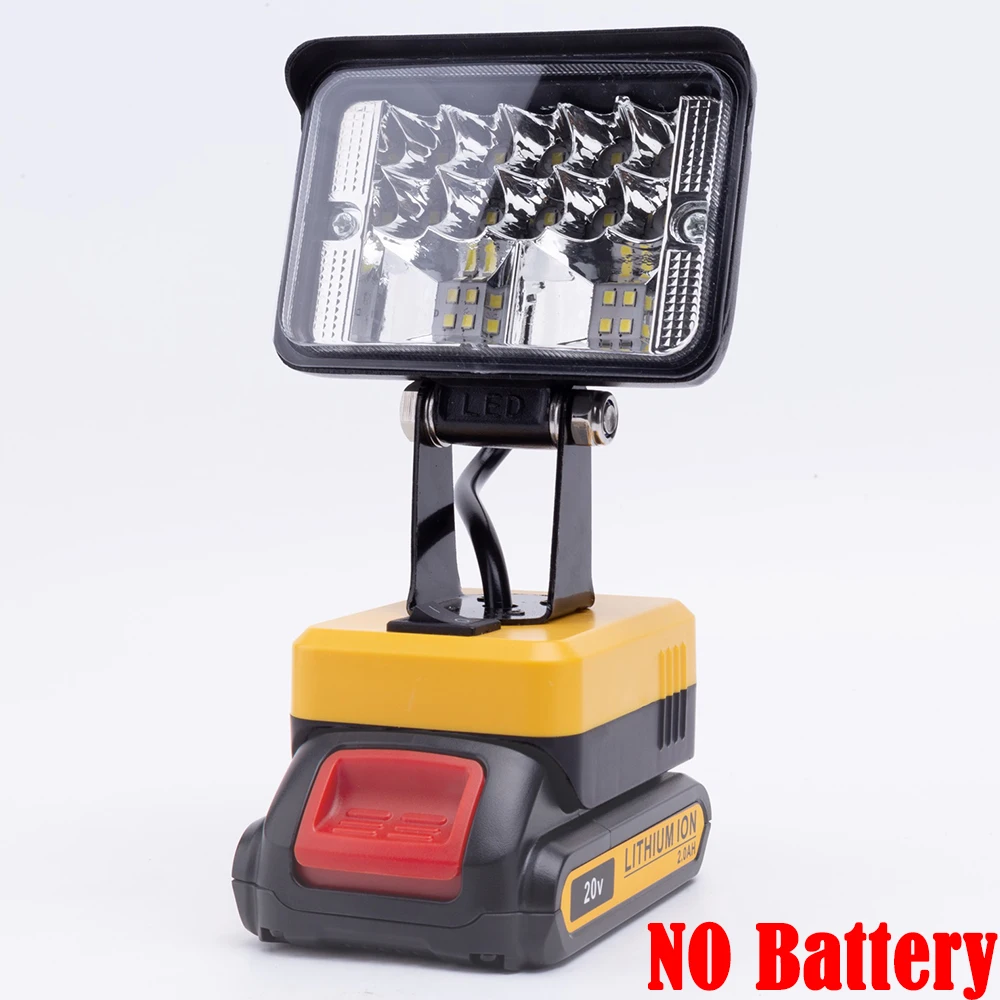 luz de trabalho led sem fio para dewalt dcb206 18v bateria de litio portatil ao ar livre lampada luzes de emergencia nao inclui bateria 01