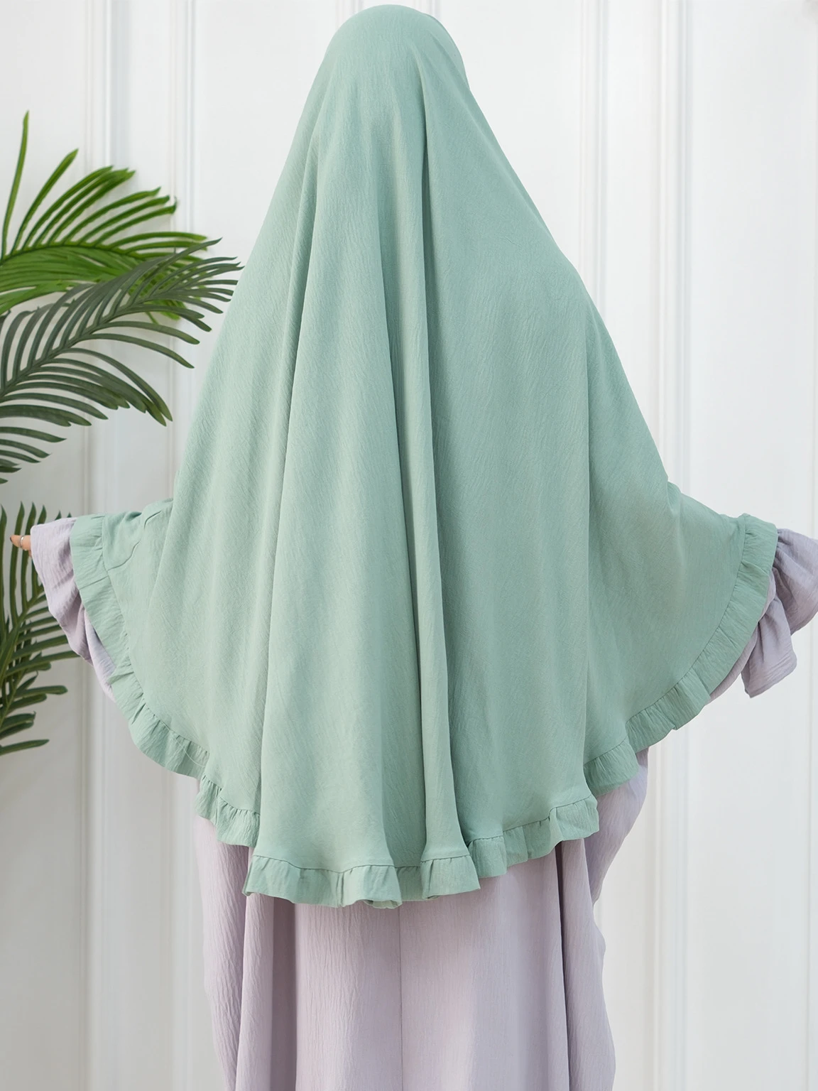 Long Khimar Ramdan Eid Muslim Long Hijab Headcarf Women One Piece Khimars Jubha Islamic Clothing Hijabs Musulman Prayer Garment