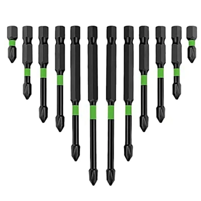 

AB08-2023New Screwdriver Bit Set, 12Pcs S2 Driver Drilling Work Set, Strong Head Bits For Power Screwdriver Impact Drill